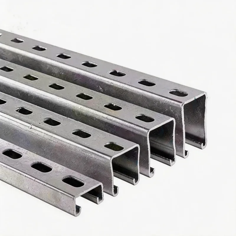WQL-E C-channel perforated mounting rail size range — multiple sizes comparison — DIN 3015