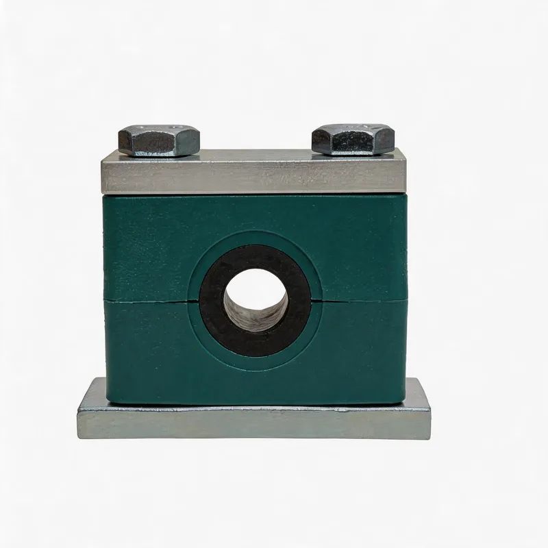 WQL·G30 shockproof plastic pipe clamp — WeiQue rubber-lined plastic — DIN 3015-1, ø16–108 mm