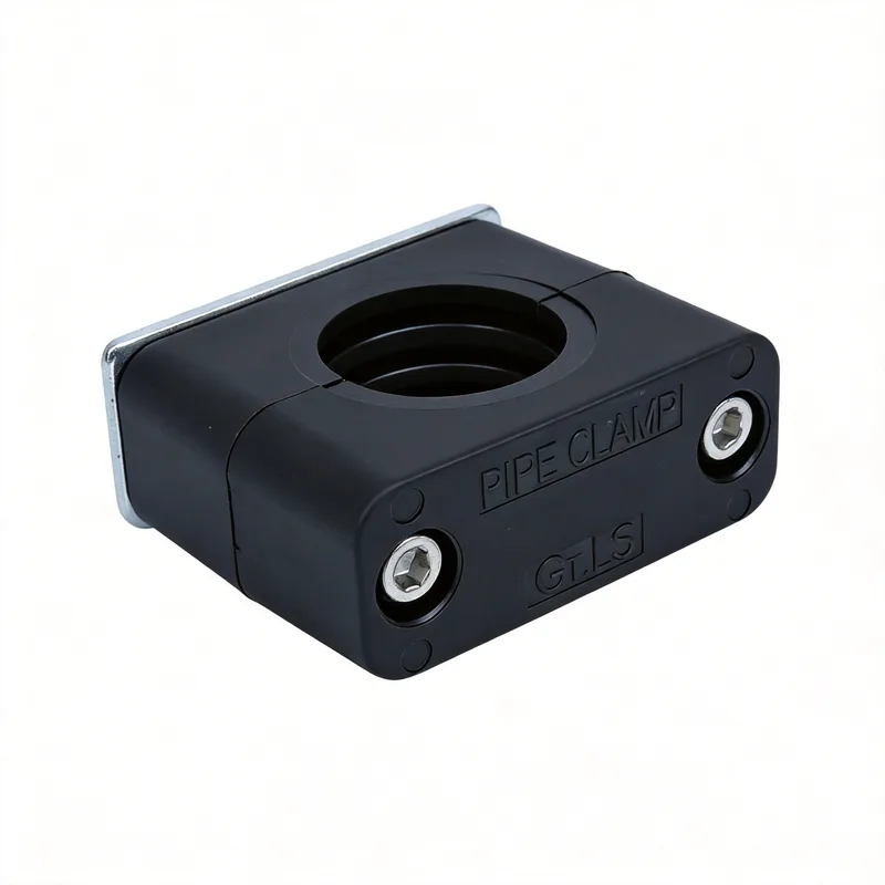 WQL·G2 pipe clamp — angled view, nylon body — DIN 3015-1, ø6–108 mm