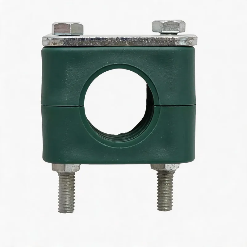 WQL plastic long-bolt pipe clamp — WeiQue plastic body — DIN 3015-1, ø6–108 mm