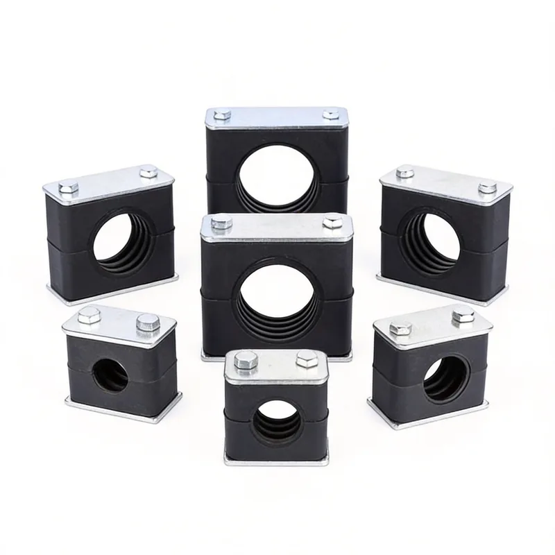 DIN 3015-1 light series nylon pipe clamp size range for different tube outside diameters