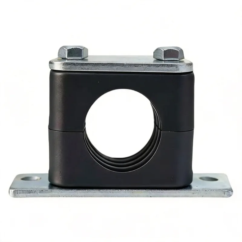 WQL·G6 pipe clamp — angled view, nylon body — DIN 3015-1, ø6–108 mm