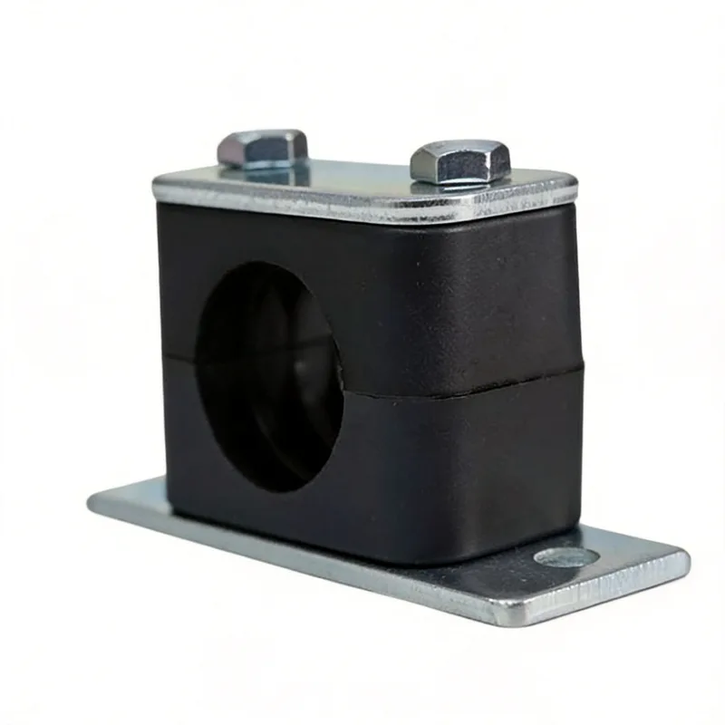 WQL·G6 pipe clamp — angled view, nylon body — DIN 3015-1, ø6–108 mm