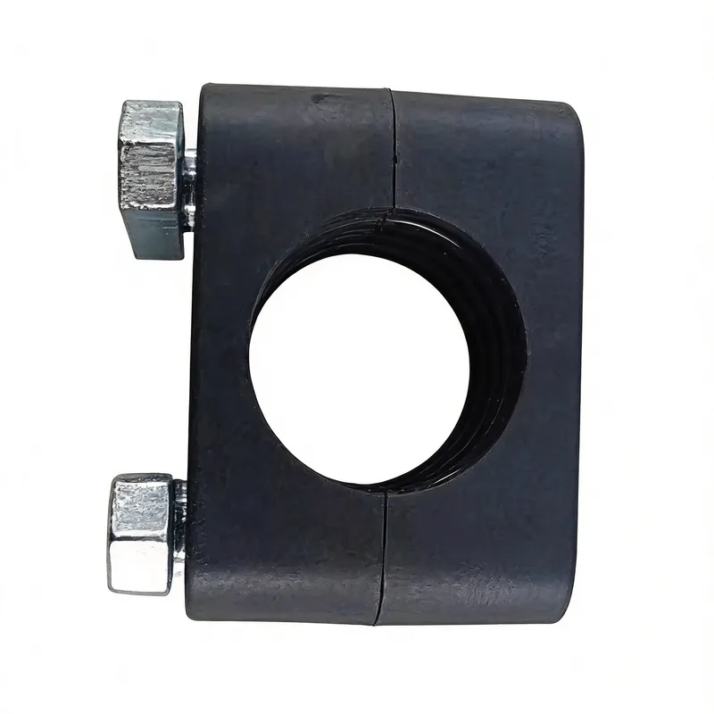 WQL·G10 pipe clamp — angled view, nylon body — DIN 3015-1, ø6–108 mm