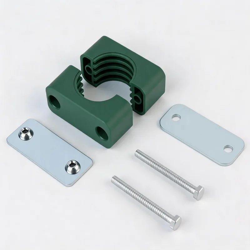 WQL·G3 pipe clamp — exploded view: body, bolt, nut, welded base