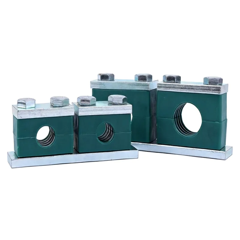 DIN 3015-3 twin coupling pipe clamp size range for paired hydraulic tube diameters