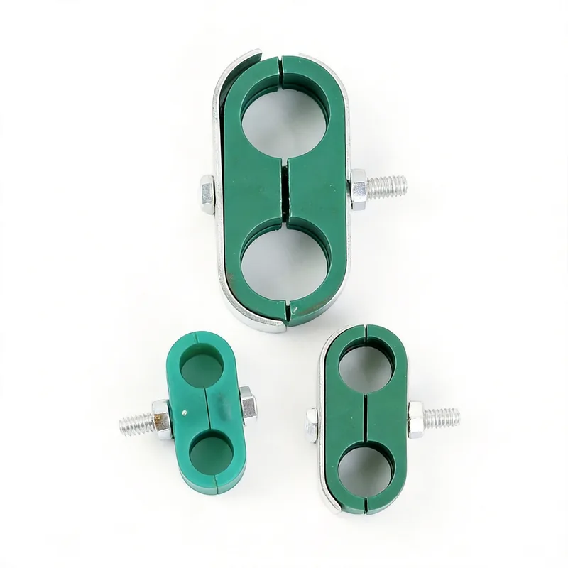 WQB*4 double-post marine pipe clamp size range — ø6–22 mm comparison — marine DIN 3015